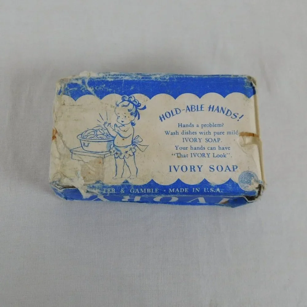 Ivory Soap Bar Medium Size Vintage 1940's Proctor & Gamble New Old Stock FLAW
